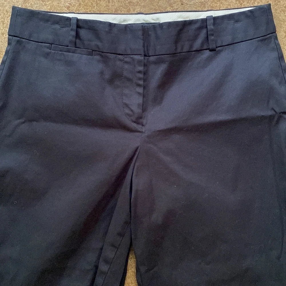 TALBOTS black cotton chino‎ CROP PANTS - CURVY FIT